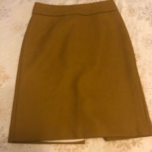 J Crew mustard yellow wool skirt - size 0